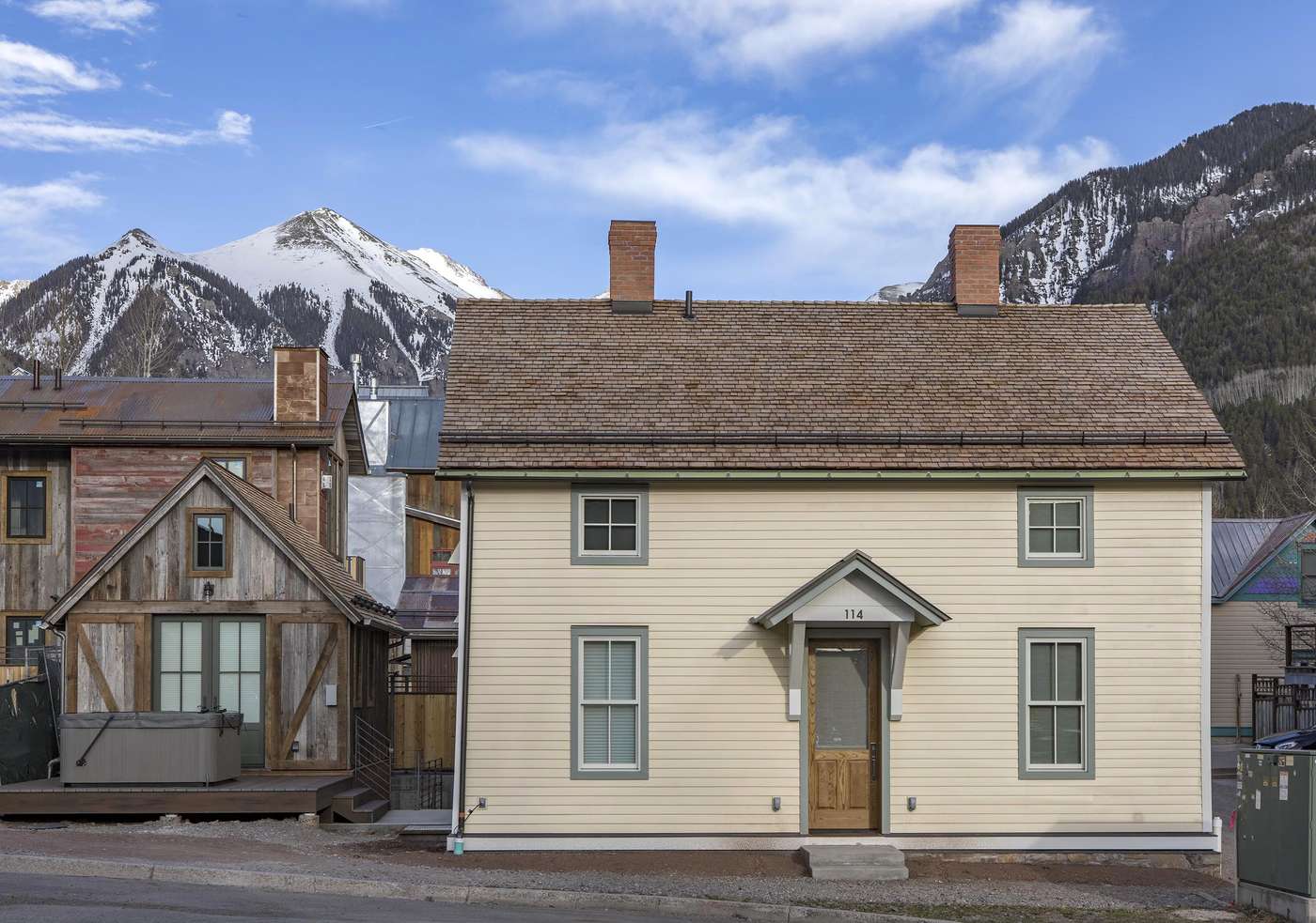 The restored historic residence at 114 South Townsend Street in Telluride.